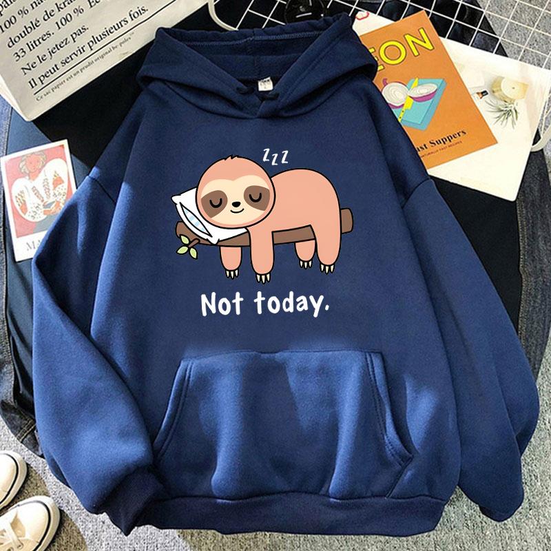 (Unisex-Kapuzenpullover)New Sloth Not Today Print Hoodie Sweatshirts Unisex Damen Kapuzenpullover Unisex Langarm Hoodie Tops