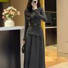 Womens Knit Sweater Dress Set With Ice Silk Fabric For Autumn Winter Casual Wear
