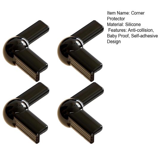4Pcs Furniture Corner Protector Anti-collision Baby Proof Self-adhesive Table Desk Right Angle Sharp Edges Corner Guard Bumper Protective Cover
