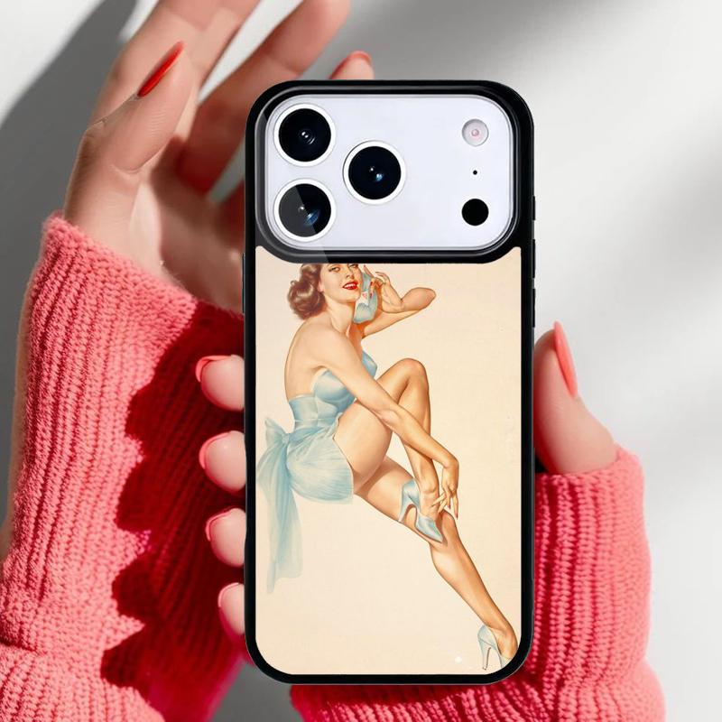 Pin Up Girl Phone Case for iPhone 17 Air 16e 15 14 13 Pro Max Back Cover for 12 11 Pro Coque