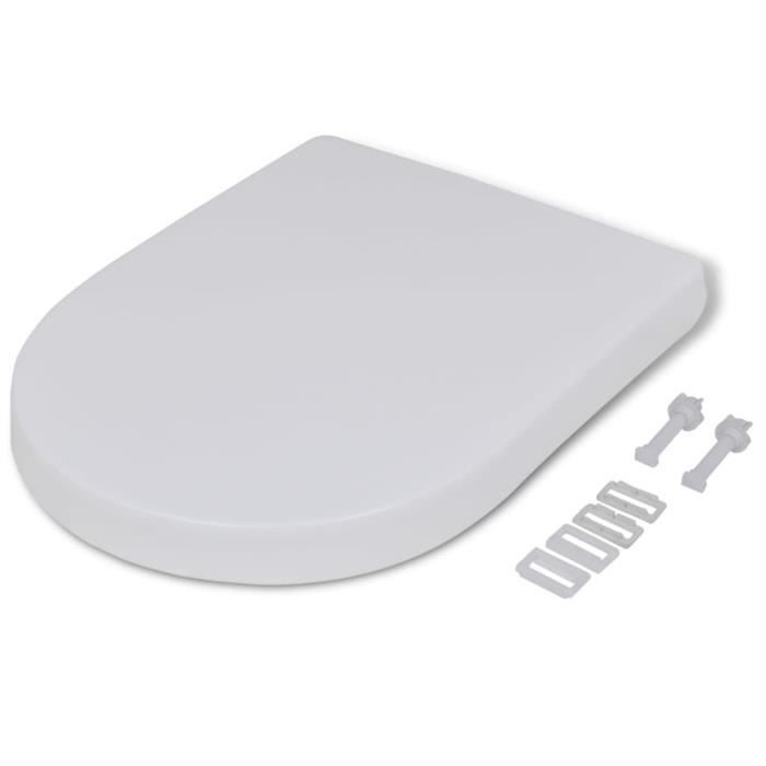 VidaXL Sièges de toilette avec couvercles 2 pcs Plastique Blanc