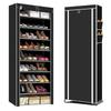 Large Capacity Metal Shoe Cabinet With Multiple Layers And Dustproof Design For Home Rental And Dorm Storage Modern And Simple Style