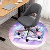 1PC Elephant Sleepy Nighttime Round Chair Mat Area Rug - Non-Slip, Floor Mat for Office, Bedroom, Home Decor Christmas Gift C0528004