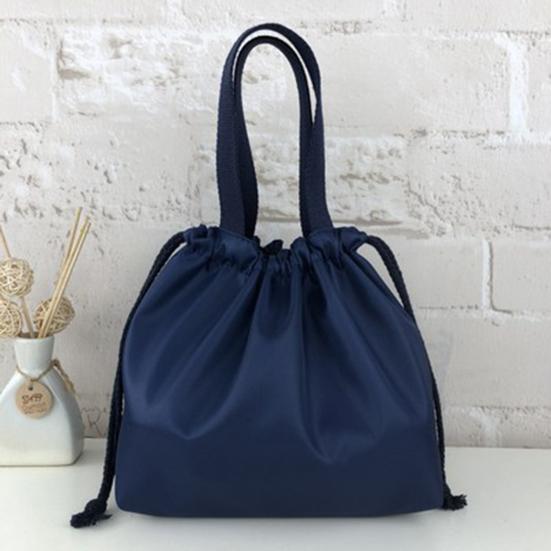 Portable Drawstring Lunch Bag with Handle Large Capacity Multipurpose Waterproof Bento Box Carrier Storage Bag