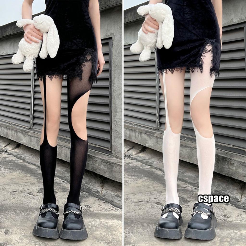 Spice Girls Fishnet Stockings Suspenders Integrated Hollowed Holes Sexy Ins Internet Celebrities Same Style Dark Stockings Knee Socks Women