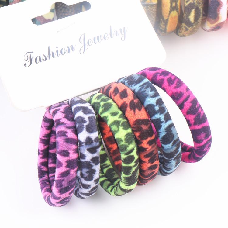 6Pcs/Set High Elasticity Printed Scrunchie Women Girls Children Elastic Hair Rubber Bands Accessories Tie Hair Rope Ring Holder