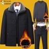 Men's Fleece-Lined Cotton Jacket for Middle-Aged & Elderly - Warm Outfit for 50+ Dads & 70+ Grandpas