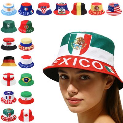 USA Flag Pattern Bucket Hat Adjustable Size Outdoor Sun Protection Lightweight Breathable Fabric Festival Beach Cap for Fans