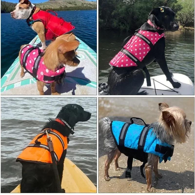 Dog Swimming Vest Pet Life Jacket Dog Swimming Suits Summer Beach Surfing Drifting Dogs Life Vest Buoyancy Clothes Dog Vest