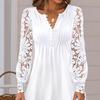 Summer Fashion New Style Women's Clothing, Lace Hollow Long-sleeved Dress