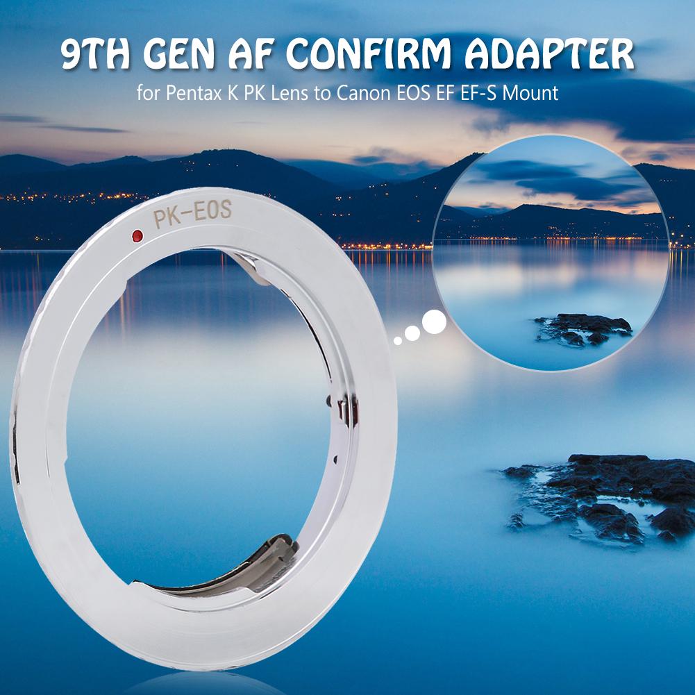9th Gen AF Confirm Adapter Easy Focusing PK-EOS Lens Adapter Ring Infinity Focus Support Pentax K PK To EOS EF EF-S Adapter Ring