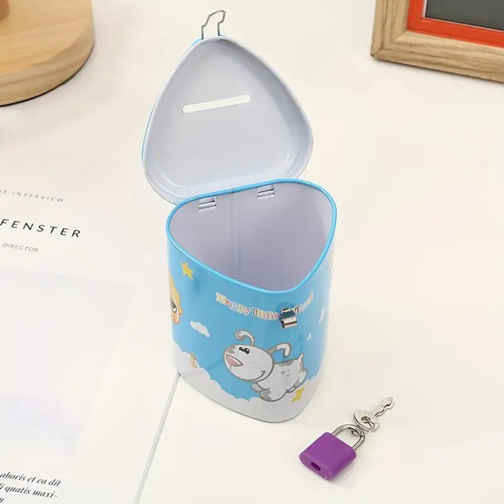 with Lock Heart Shaped Piggy Bank Cartoon Cartoon Children's Piggy Bank  Bedroom Decoration