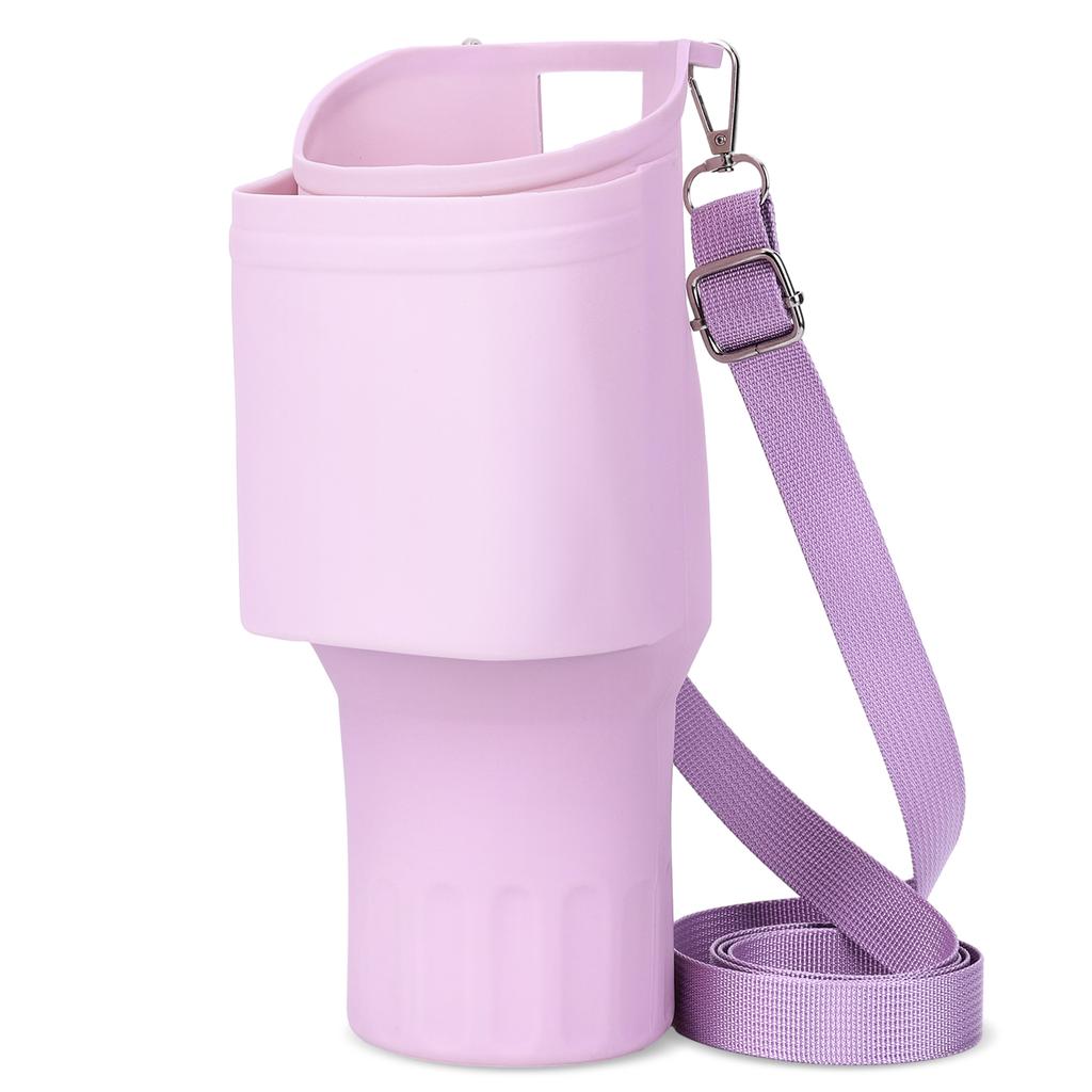 FE# Silicone Tumbler Boot Resistente ao Calor Anti-Riscos Acessórios para Copos (Roxa)