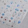 Bohemian Pattern Colorful Love Moon Pearl Crystal Rhinestone 5D Nail Art Sticker Self Adhesive Decoration Manicure Decal