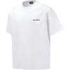 Salomon Logo Straight Cut Loose Fit Round Neck Short Sleeve T-Shirt Men Tops White C28056