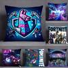 Game FFortnite Pillow Case Square DoubleSided Printing Sofa Cushion Cover Pillowcase Bedroom Bedside
