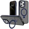 C1 Series For iPhone 15 Pro Max Case TPU+PC Skin Touch Anti-Shock Phone Cover with Magnetic Kickstand