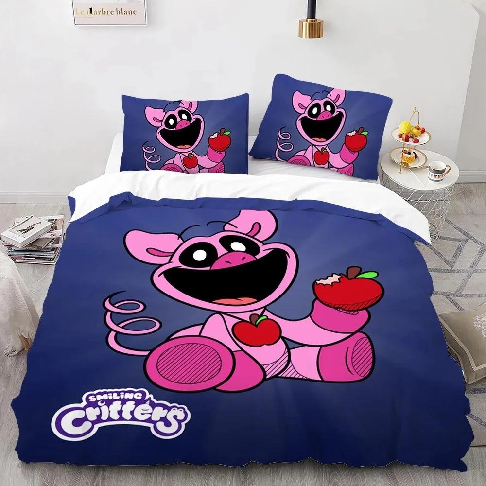 S-smiling Critters Cartoon Bedding Sets Exquisite Bed Supplies Set Duvet Cover Comforter Set Bedding Set Luxury Birthday Gift