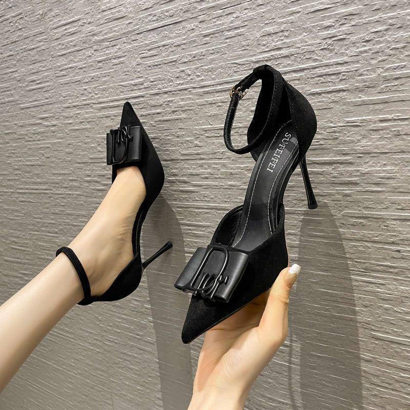 Women's WD 2024 Summer High Stiletto Heels - Comfortable All-Day Wear, Versatile One-Strap Design