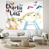 Charlie und Lola Druck Wandteppich, Hintergrund, Einfache Montage, Ideal für Schlafzimmer, Büro & Wohnzimmer, mit Ästhetischer Wanddekoration.