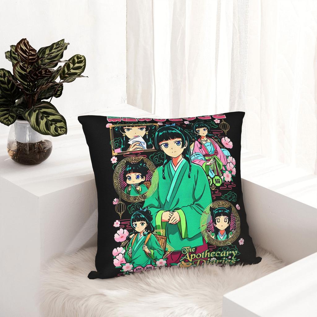 Maomao The Apothecary Diaries Pillowcase Printing Polyester Cushion Cover Decorations Manga Anime Pillow Case Cover Bed Square