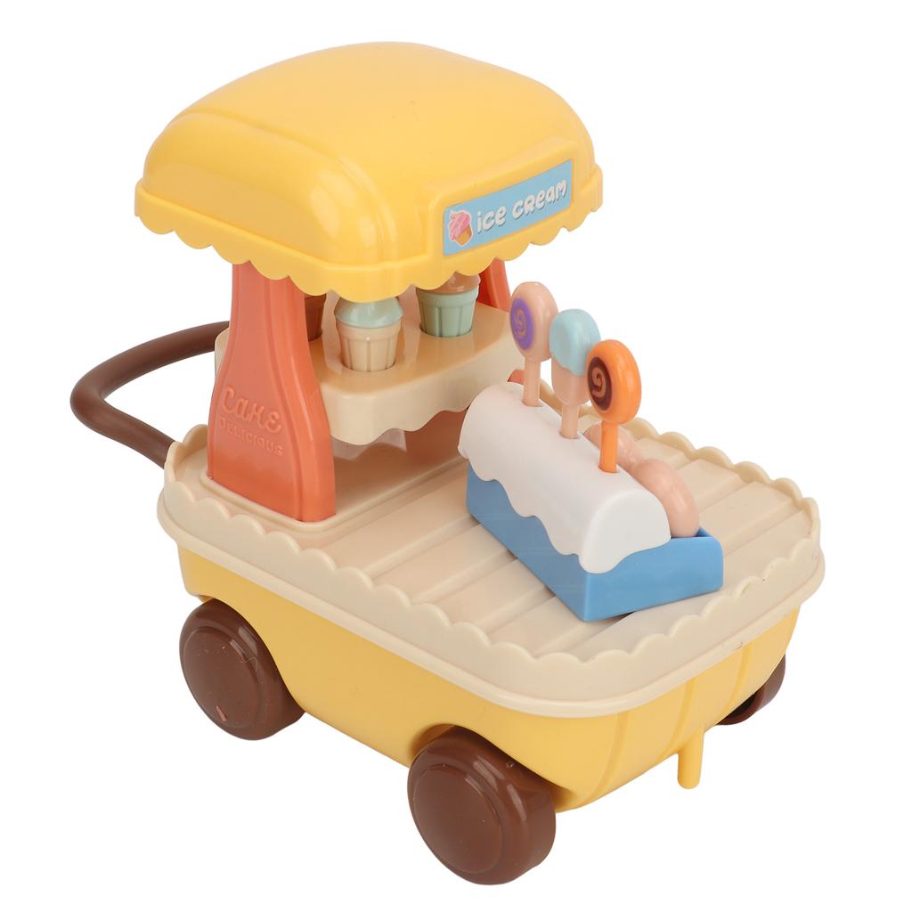 Ice Cream Cart Mini Plastic Rolling Cute Safe Educational Sweet Treats Cart Toy for Gift