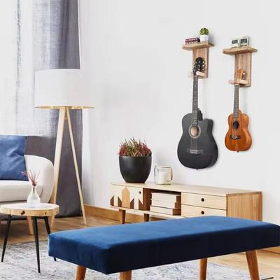 Gitar Duvar Askısı Rafı Pena Tutucu Ahşap Kanca Elektro Gitar Sergileme Rafı Kişiselleştirilmiş Gitar Dekoru