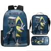 Little Nightmares Anime School Backpack Set Kids - 17 Inch Oxford Fabric Dual-Strap Bag With Crossbody Pouch Pencil Case