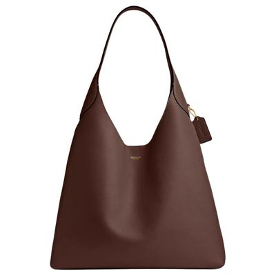 Brooklyn 39 Logo Magnetyczne Zamknięcie Skóra Naturalna Torba Hobo Torebki Damskie Mosiądz Klon CU044-B4MPL