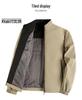 Men's Autumn Business Casual Stand Collar Jacket - Versatile Lightweight Jacket for Middle-aged and Elderly.