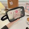 Korean Cartoon PVC Cosmetic Bag: Cute, Large Capacity, PU Portable Toiletry Storage