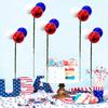 Independence Day Colorful Balls And Branches, Red White Blue Floral Poles, Reusable Plastic Foam Spheres, Vase Cake Decoration, Patriotic Party Decor