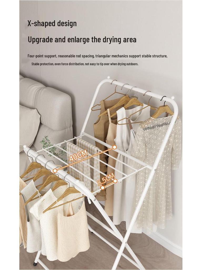 Freestanding Clothes Rack: Folding Indoor/Outdoor Dryer and Coat Stand