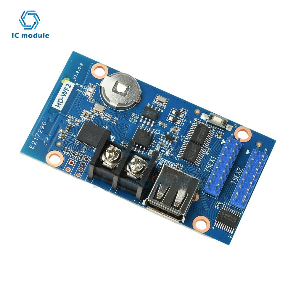 HD-WF2 WiFi & USB LED Display Control Card - DC 4.2-5.5V for Full Color Storefront Sign, Advertising Screen, and LED Strip