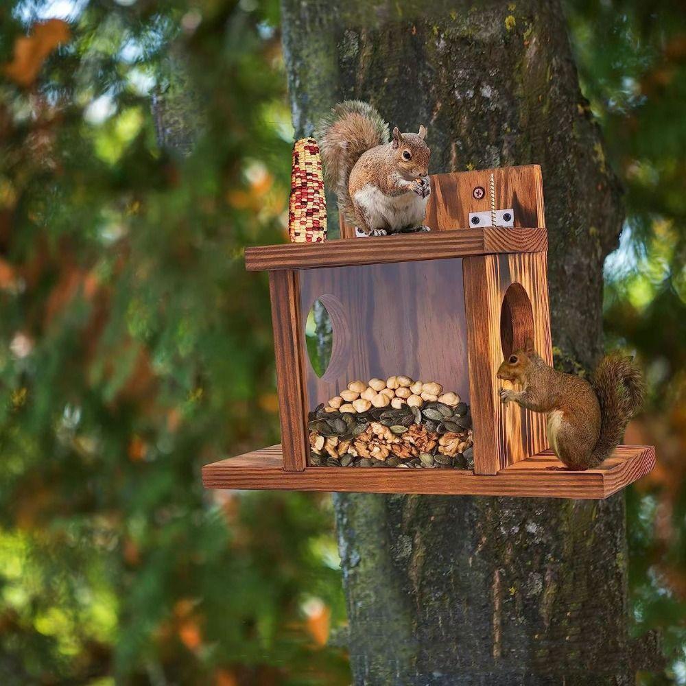 Hanging Hamster Feeding Box Durable Pet Food Dispenser Squirrel Feeder  Hummingbird