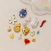 European and American Stainless Steel 18K Chili Gold DIY Pendant with Porcelain Imitation and Color Retention.