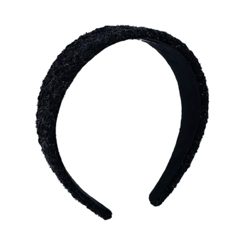 VVV Check Glitter Tweed Hairband_Black