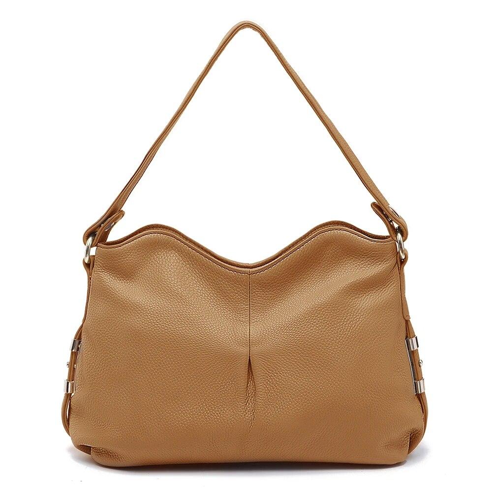 

Zency женская сумка из натуральной кожи, винтажные сумки на плечо в стиле ретро, ​​женские повседневные бродяги через плечо, женская зимняя новая сумка-шоппер 2024 абрикосовый