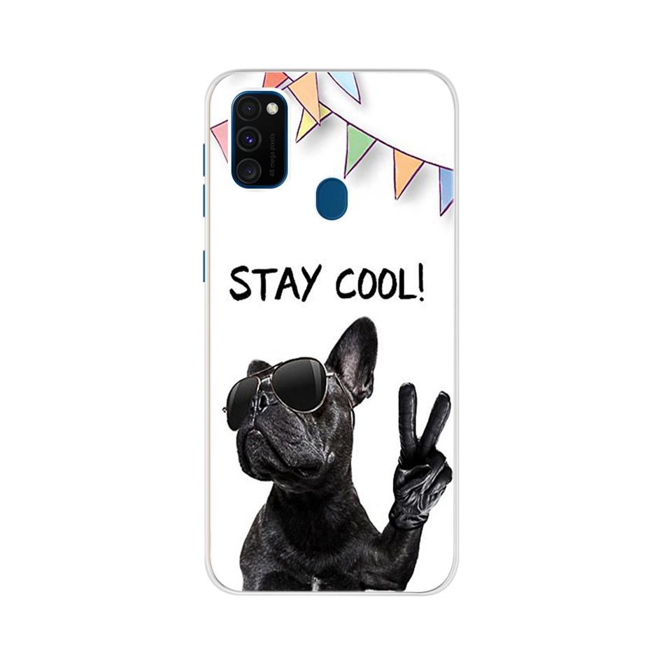 For Samsung Galaxy M21 Case Samsung M30s Soft Slim Cute Painted Phone Back Cover For Samsung M21 M 21 M215F Cases Bumper Fundas