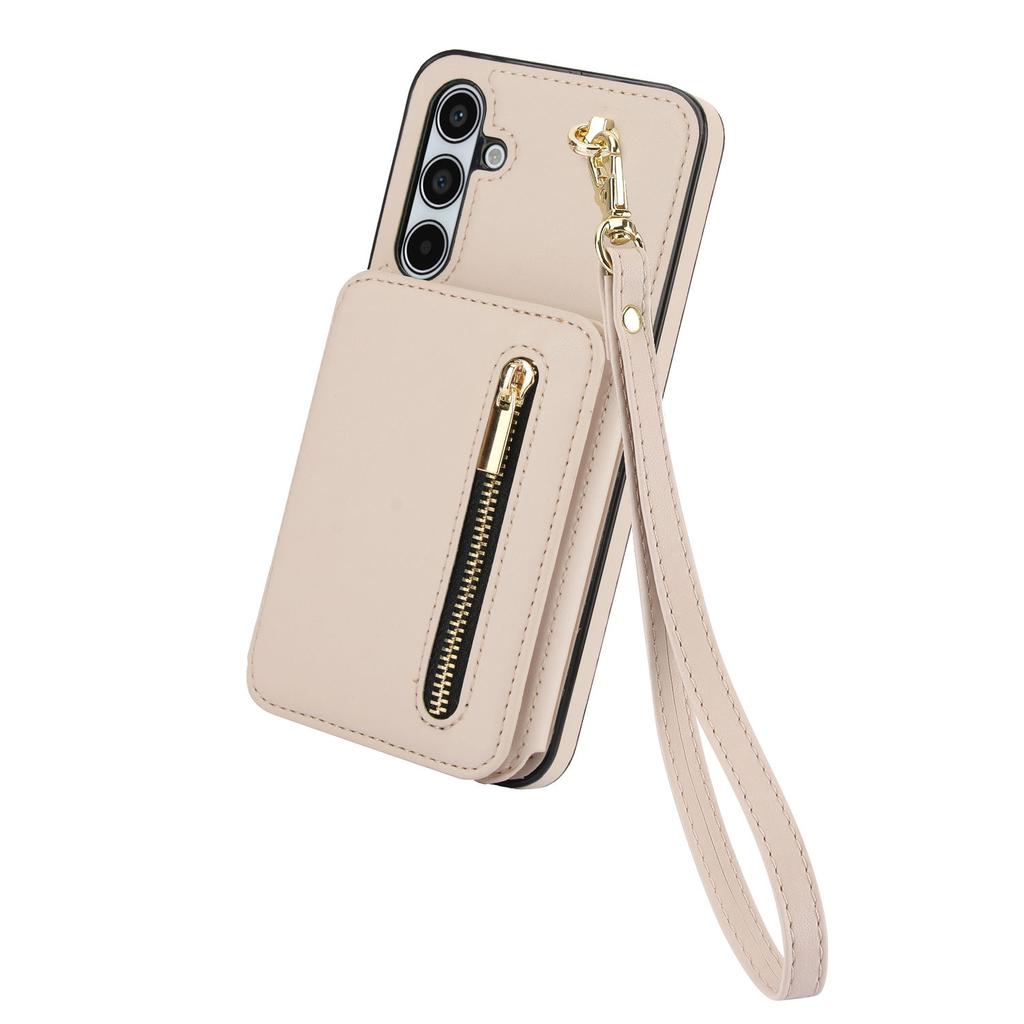 Zipper Wallet Purse for Samsung Galaxy A15/A14/A13/A55/A54/A53/A52/A51/A73/A72/A71 Crossbody Case with Strap Credit Card Holder