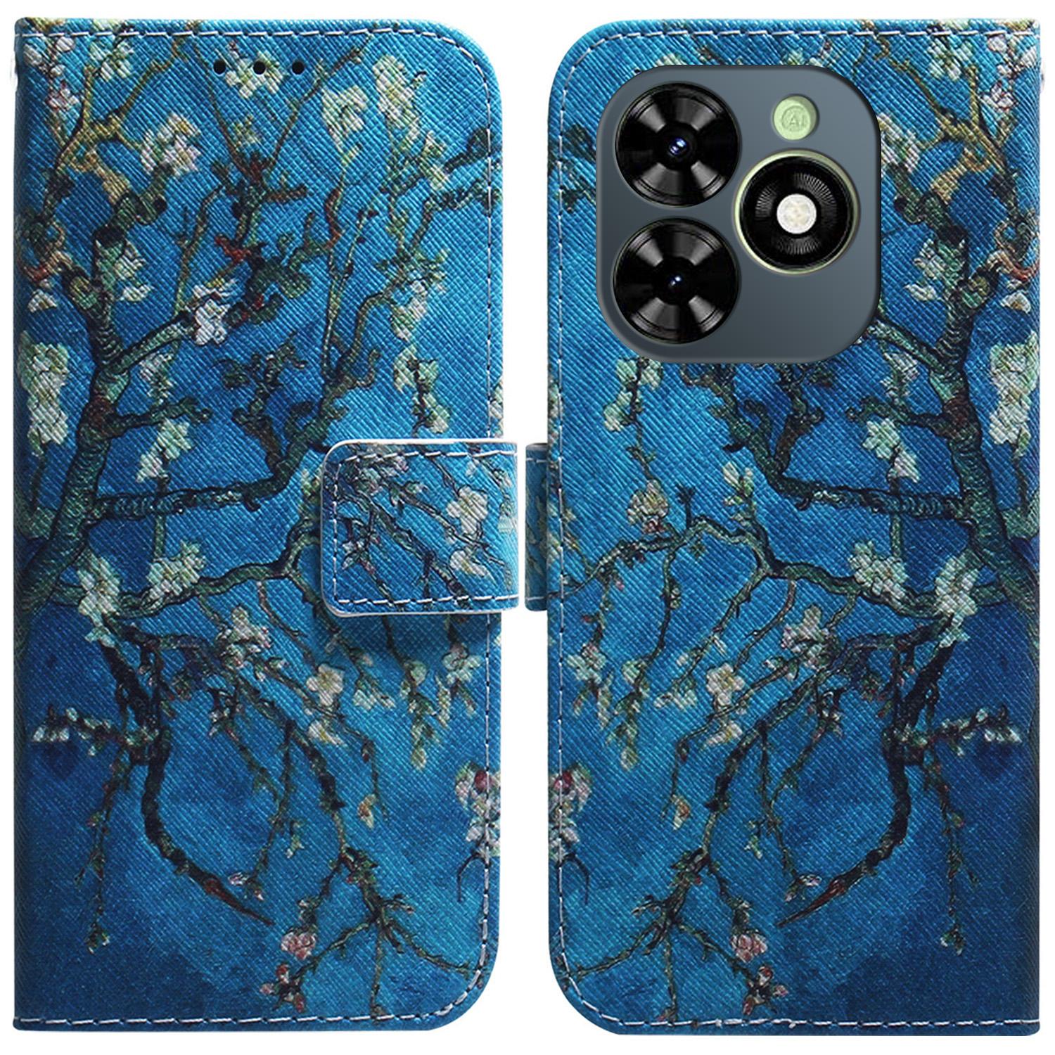 

For Infinix Smart 8 4G/Smart 8 HD 4G/Hot 40i Cover Pattern Printing Leather Stand Phone Case C