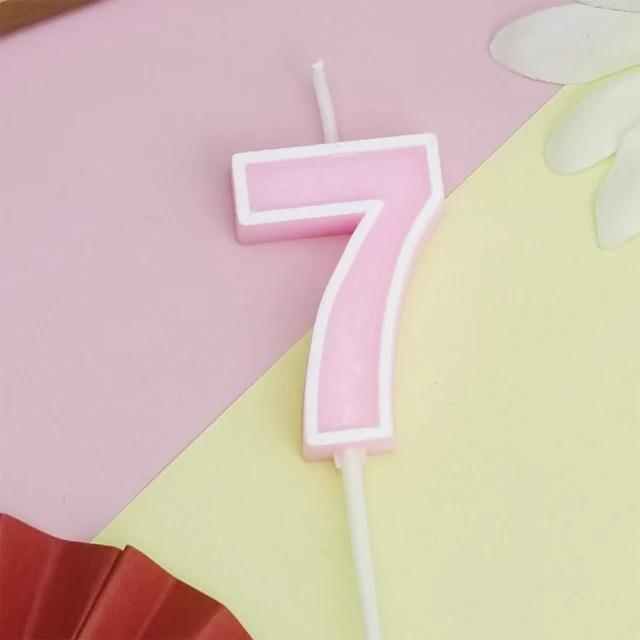 Candy Colored Happy Birthday Number Candle Children's Party Creative Cartoon Jelly Colored Valentine's Day Activity Candle