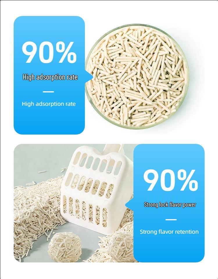 Lettiera per Gatti in Tofu Agglomerante Senza Polvere Profumata al Tè Bianco, Scaricabile nel WC, Varie Misure, Spedizione Gratuita
