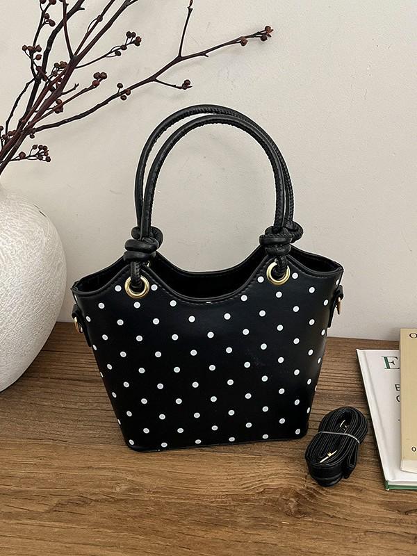 2026 Summer Women's Polka Dot Handbag: Exquisite Small Outing Shoulder Crossbody Bucket Bag