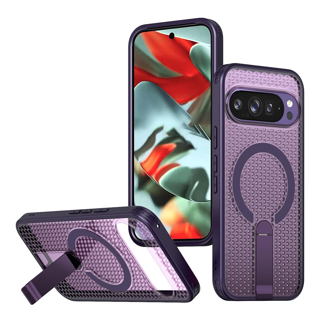 Pour Google Pixel 9a Coque Pixel 10A 10 Pro 9 Pro XL Coque de Téléphone Support Magnétique de Luxe Dissipation de Chaleur Robuste Couverture Résistante Fundas