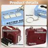 Retro Tape Recorder Keychain Mini Recording Music Box Keyring Backpack Small Pendant Decompression Ornament Birthday Couple Gift 6