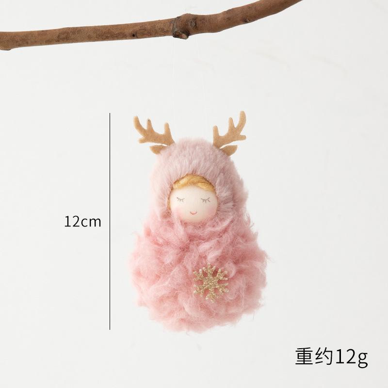 Neujahrs-Engelspuppe Weihnachtsbaumschmuck Anhänger Hängende Weihnachtsdekoration für Zuhause Navidad 2025 Weihnachtsmann Weihnachtsgeschenk