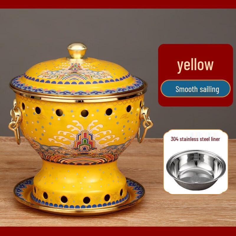 Qiwei Pure Copper Enamel Single-Person Hot Pot