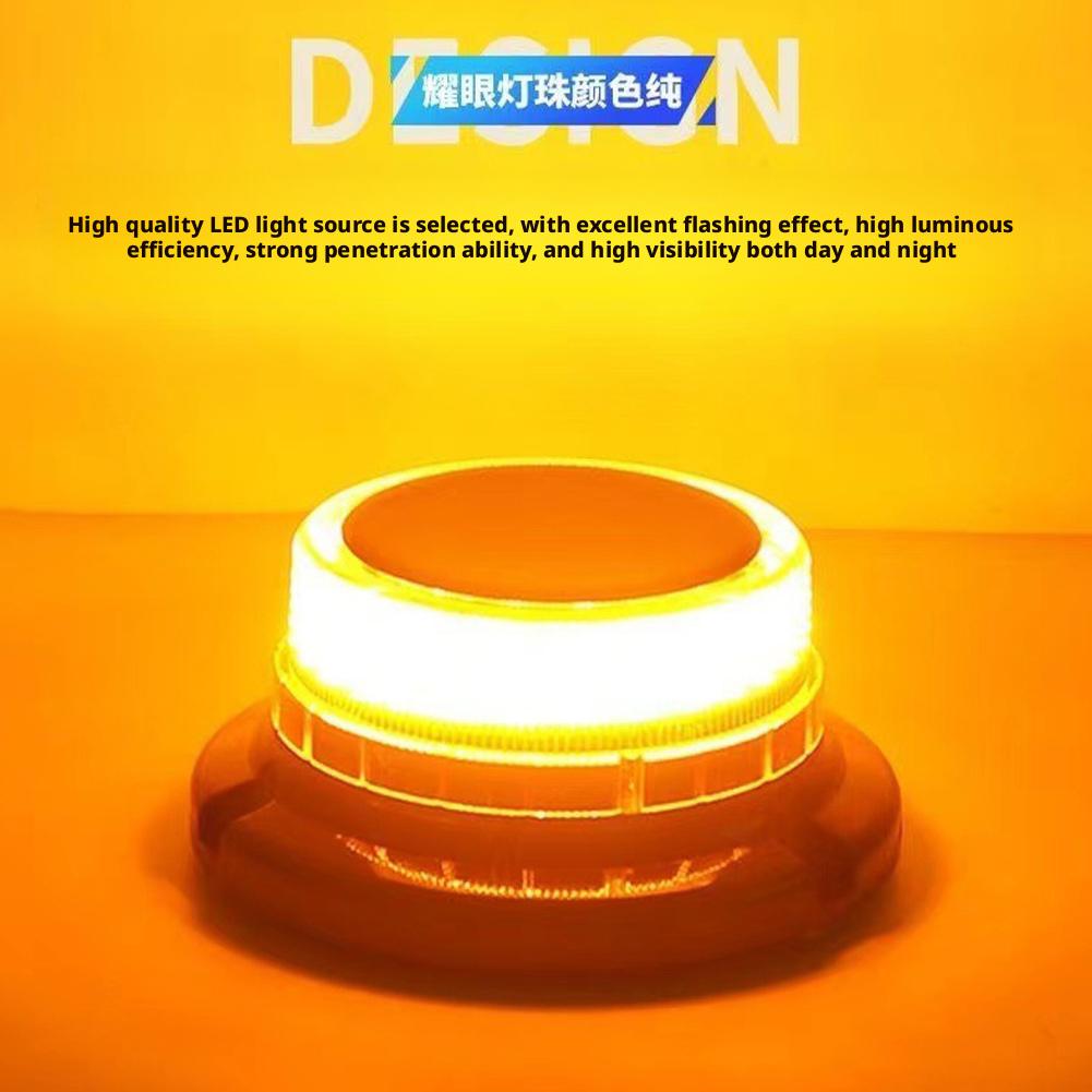 Solar Power Traffic Strobe Warning Light Emergency Magnetic Car Roof LED Beacon Light Flashing Warning For Car Lorry Truck