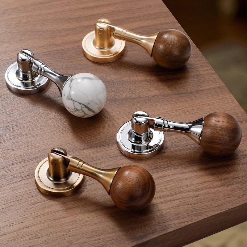 Lux Francez, Mâner Ușă Dulap, Sertar Ușă Garderobă, Stil Antic, Lemn de Nuc, Bilă Rotundă, Stil Chinezesc Nou, Mâner Mic Pandantiv